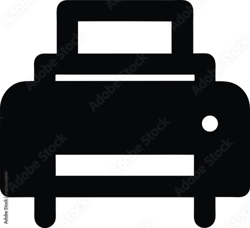 PCB stencil printer on a clean white surface silhouette engineering tool vector