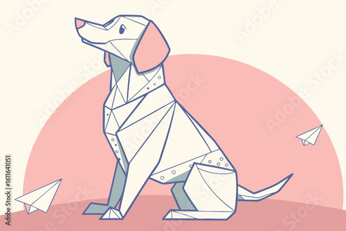 Origami Dog Art Design