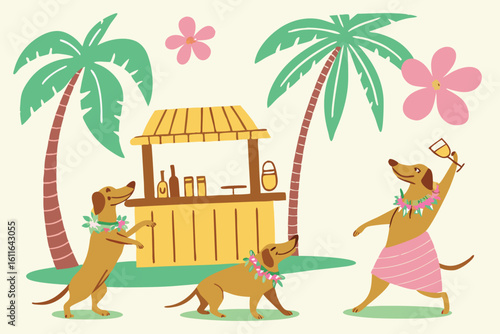 Tropical Dog Luau Party