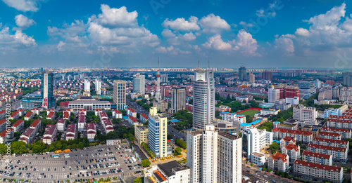 Canvas Print Urban environment of Songjiang Radio and Television Tower, Shanghai, China