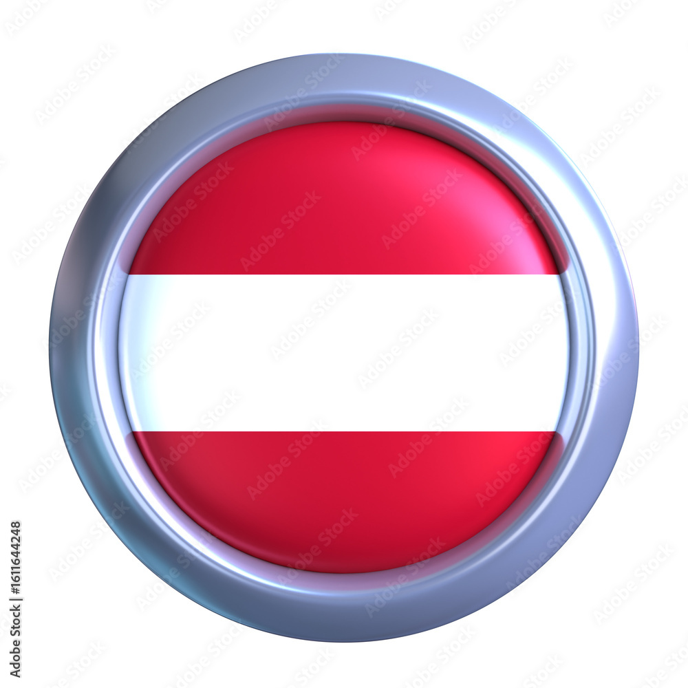 3D Austria Flag Emblem with circle metallic frame, showcasing national emblem detail in a polished, modern design. Perfect for apps, UI, or educational use 3D Austria Flag Emblem with circle metallic frame, showcasing national emblem detail in a polished, modern design. Perfect for apps, UI, or educational use