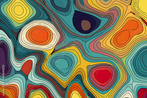 Vibrant Abstract Swirl colorful Pattern. AI generated image