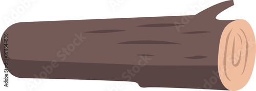 Tree log firewood vector illustration