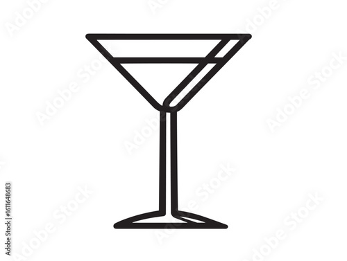 Stylish Minimal Party Icon With Modern Vector Line Drawing  