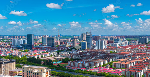 Canvas Print Urban environment of Songjiang Radio and Television Tower, Shanghai, China