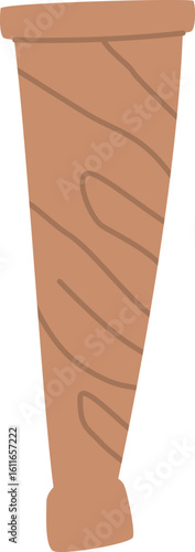 Pirate wooden leg vector illustration