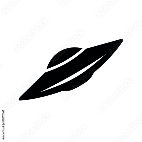 UFO icon. Symbol of fantasy, mysticism or space.Flying saucer, attribute of an alien or extraterrestrial civilization.