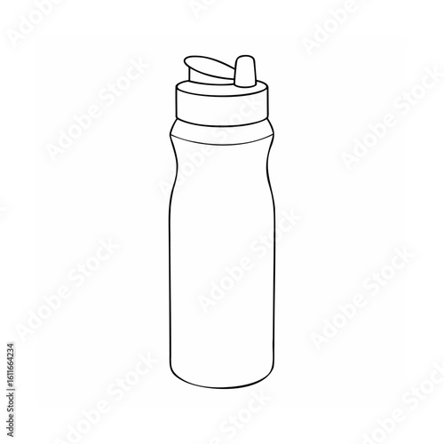 Sleek athletic water bottle with flip top drink sports