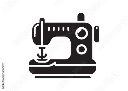 Sewing machine silhouette vector illustration