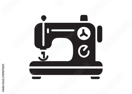 Sewing machine silhouette vector illustration