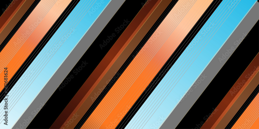 Obraz premium Abstract Minimalist Geometric Diagonal Lines Corporate Background Design. Multi abstract wavy presentation background. Vector illustration. Abstract black geometric background with diagonal lines.
