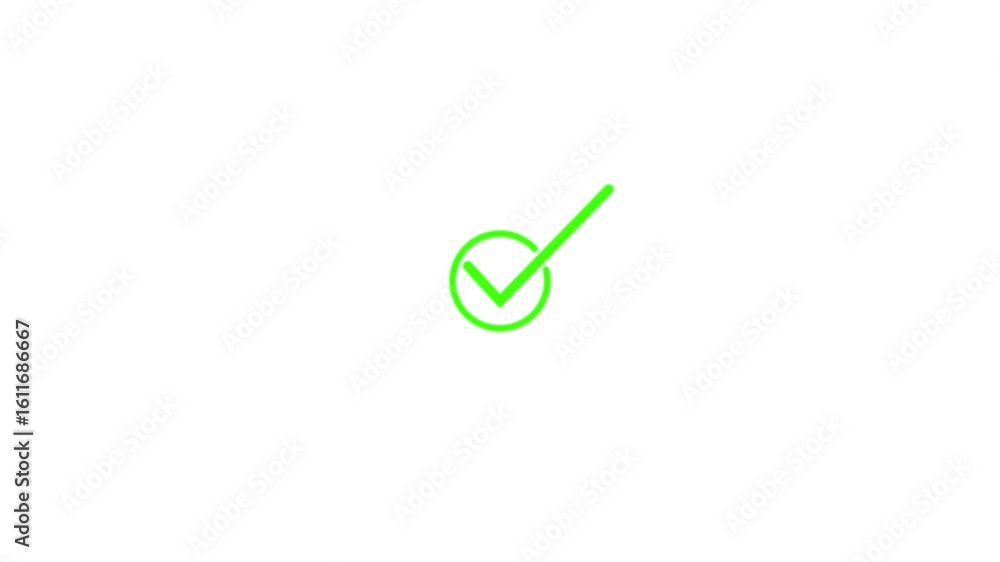 check animated icon with white background.Animated green Check Mark in ...