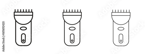 Trimmer icons. Outline or line icon design bundle.