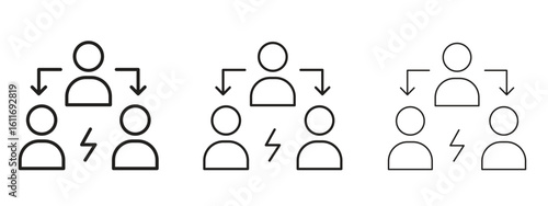 Third party icons. Outline or line icon design bundle.