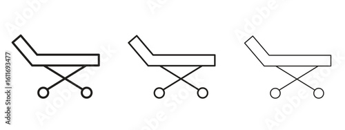 Stretcher icons. Outline or line icon design bundle.