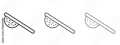sieve icons. Outline or line icon design bundle.