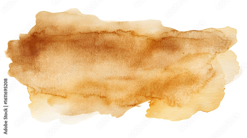 Fototapeta premium A warm, light brown watercolor stain.