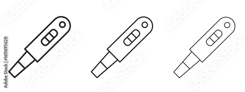 Pregnancy test icons. Outline or line icon design bundle.