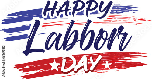 Labor Day Vector Illustration – Workers, Tools, Hard Hat, USA Flag Elements for Labor Celebration, May Day, Union Support, Industry, or American Holiday Design.