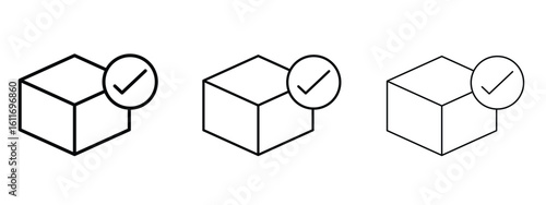 Order receive icons. Outline or line icon design bundle.