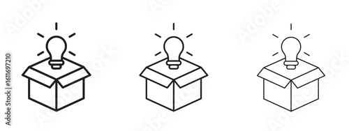 New product icons. Outline or line icon design bundle.