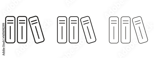 Library icons. Outline or line icon design bundle.