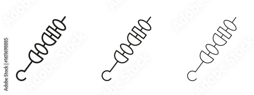 Kebab icons. Outline or line icon design bundle.