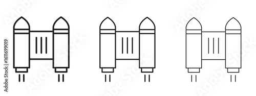 Jetpack icons. Outline or line icon design bundle.