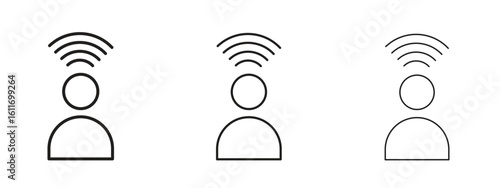 Influencer icons. Outline or line icon design bundle.