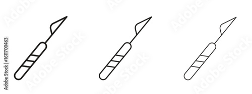 Harpoon icons. Outline or line icon design bundle.