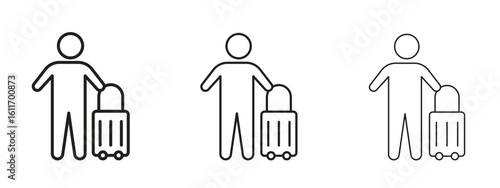 Guest icons. Outline or line icon design bundle.