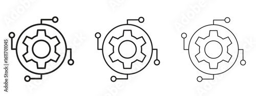 Function icons. Outline or line icon design bundle.