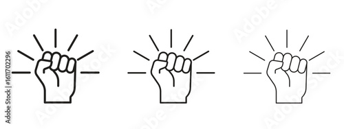 Empowerment icons. Outline or line icon design bundle.