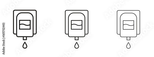 Electrical soap box icons. Outline or line icon design bundle.
