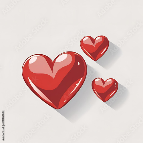 Multiple red hearts in a romantic layout—symbolizing love, passion, and affection. Ideal for Valentine's Day, romance themes, or decorative design elements.