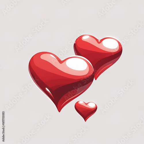Multiple red hearts in a romantic layout—symbolizing love, passion, and affection. Ideal for Valentine's Day, romance themes, or decorative design elements.