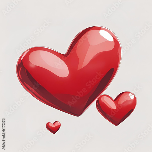 Multiple red hearts in a romantic layout—symbolizing love, passion, and affection. Ideal for Valentine's Day, romance themes, or decorative design elements.