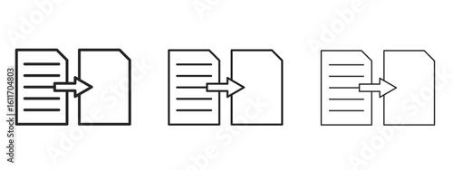 Compare icons. Outline or line icon design bundle.