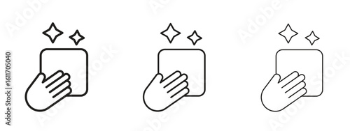 Clean icons. Outline or line icon design bundle.