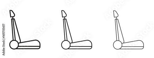 Car seat icons. Outline or line icon design bundle.