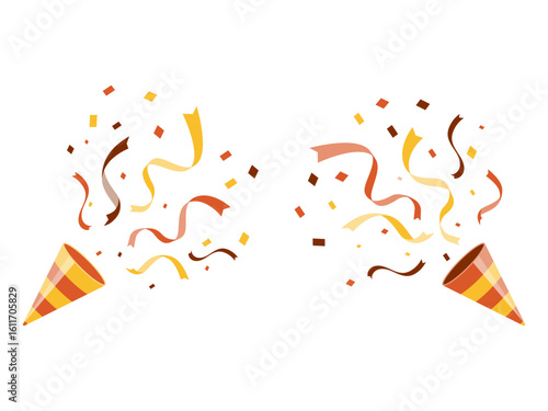 秋　パーティ　クラッカー／Party cracker　リボン　紙吹雪	セット
