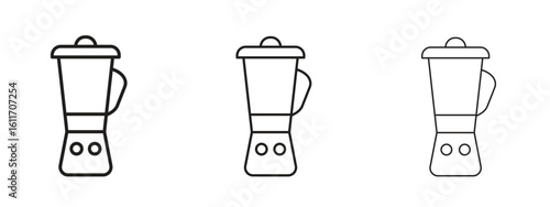 Blender icons. Outline or line icon design bundle.