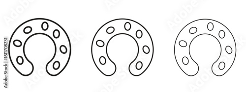 Baby orthopedic pillow icons. Outline or line icon design bundle.