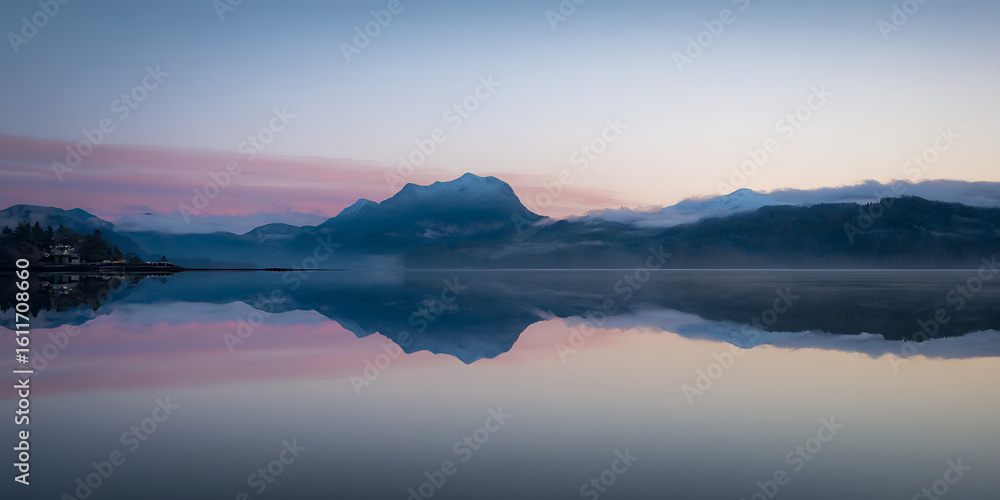 Fototapeta premium sunrise over the lake