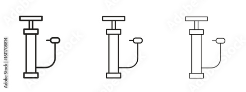 Air pump icons. Outline or line icon design bundle.