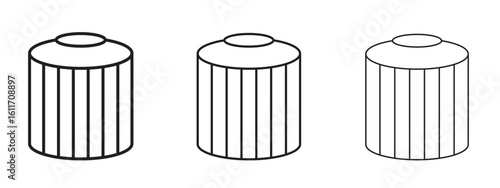 Air filter icons. Outline or line icon design bundle.