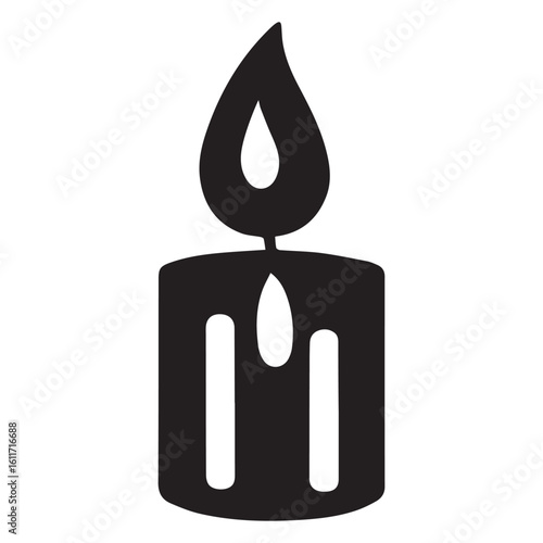 Silhouette Style Vector Minimal Candle Logo Design – Custom Minimalist Candle Logos for Scented Brands, Handmade Shops, Aromatherapy, Wellness, Spa, and Candle Business Branding