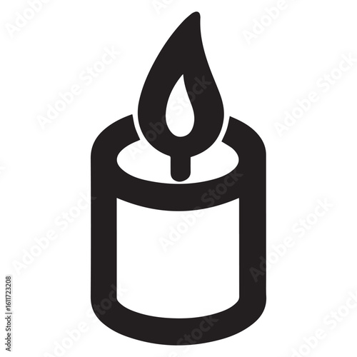 Silhouette Style Vector Minimal Candle Logo Design – Custom Minimalist Candle Logos for Scented Brands, Handmade Shops, Aromatherapy, Wellness, Spa, and Candle Business Branding