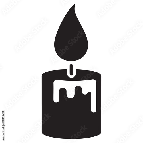 Silhouette Style Vector Minimal Candle Logo Design – Custom Minimalist Candle Logos for Scented Brands, Handmade Shops, Aromatherapy, Wellness, Spa, and Candle Business Branding