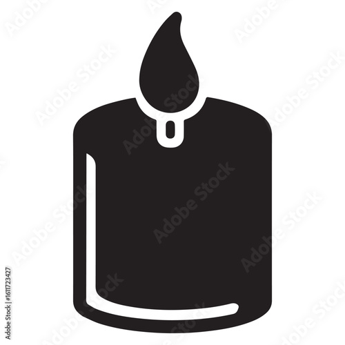 Silhouette Style Vector Minimal Candle Logo Design – Custom Minimalist Candle Logos for Scented Brands, Handmade Shops, Aromatherapy, Wellness, Spa, and Candle Business Branding
